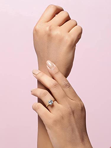 YoTreasure 10K Yellow Gold Sky Blue Topaz Ring for Women | Solitaire Engagement Ring | Gemstone Birthstone Jewelry3