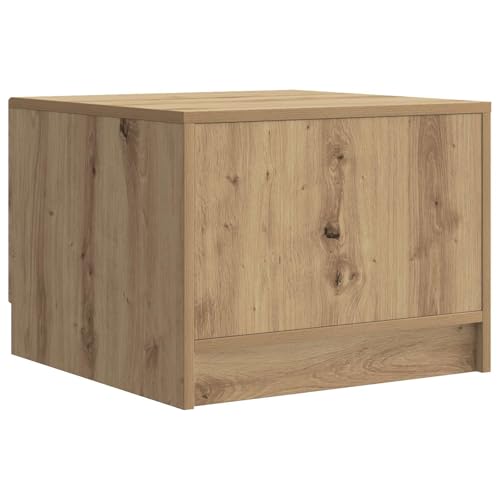 Table basse en chêne avec tiroir Artisan de salon 49cm - 7