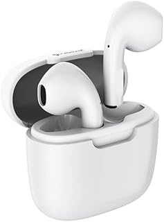 سماعات اذن لاسلكية W25 من سيليبريت بتقنية البلوتوث 5.3 هاي فاي مع ميكروفون HD 13 ملم ببرنامج تشغيل منخفض الاستجابة ومقاومة للماء (ابيض)، داخل الأذن