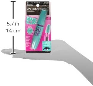 Maybelline New York Volume Express Mega Plush Washable Mascara, Very Black, 0.3 Fluid Ounce