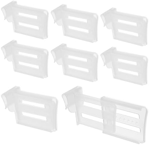 8 Pcs Adjustable Clear Fridge Divider Set, Retractable Fridge Doo...
