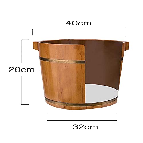 Cubo de Masaje para Pies de Madera Natural miniatura 2