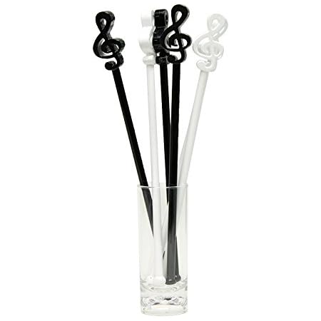 Amazon アームカンパニー マドラー ブラック ホワイト 10cm 可愛い音符 Diac3 8本入 マドラー オンライン通販