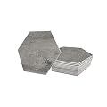Avant Decor | Peel and Stick Kitchen Backsplash Tiles | Stone Composite Hexagon Wood Grain | Stick On Wall Tiles | Easy DIY Installation | 6” x 6.9” | Single Tile