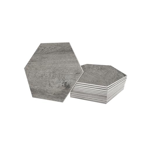 Avant Decor | 30 Tiles | Stone Composite Hexagon Wood