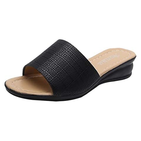 LUCKME Women's Summer Wedge Sliders Cover