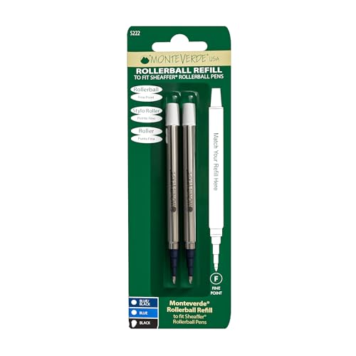 Roller Monteverde S222BB mine noire haut de gamme compatible Sheaffer - 5