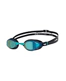 ARENA Unisex Adult Air Sonic Comfortable Swim Racing Goggles for Men and Women Competitive Swimmers, Small Fit, Wide Mirror Lens, Aqua/Black