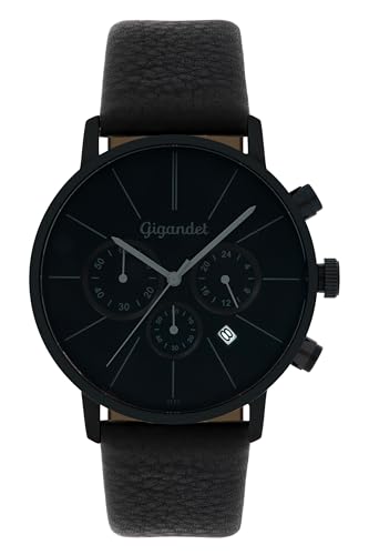 Montre Quartz Japonais Gigandet Hommes en Cuir aux Finitions Horlogères Soignées
