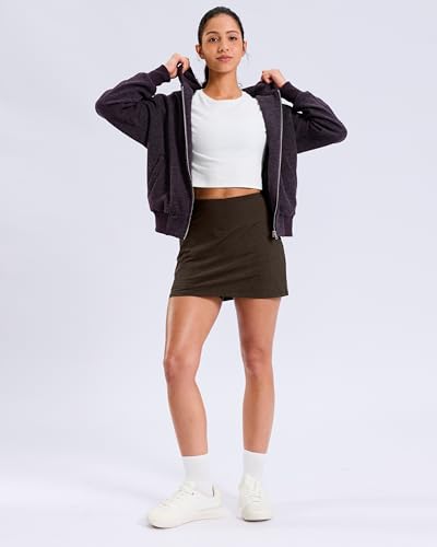Image of SANTINY 13.5 inch /15 inch Tennis Skirt with 2 Pockets | A Line, High Waisted, Mini Length, Casual, Athletic, Golf, Skorts for Women