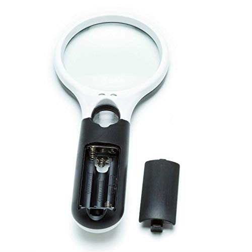 Lighted Magnifying Glass With 3X Magnifier For Reading And 45X Loupe Use As Magnifying Lens, Jewelers Loupe, Or Coin Magnifying Glass With Light, Or Handheld Small Magnifying Glass For Reading Labels #TOP4
