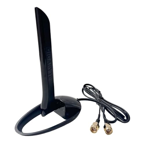 WiFi 6e Moving Antennas for GIGABYTE Z270 Z370 Z390 AORUS Gaming Motherboard RP-SMA 2T2R WI-FI 6 Antenna 2.4GHz 5GHz Magnetic Base Desktop PC Computer Networking Antennas Black