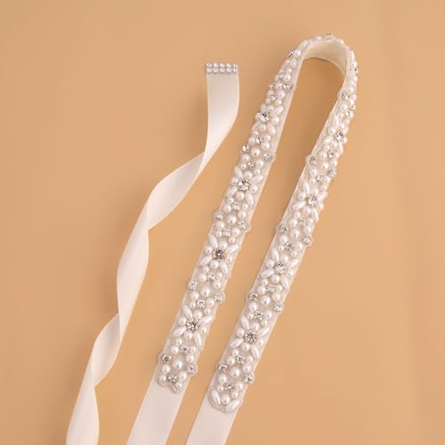 Pearl Wedding Belt Beaded Bridal Belt Handmade Pearls Sash Belt,Bride sash for Bridesmaid Flower Gril Wedding Dress4