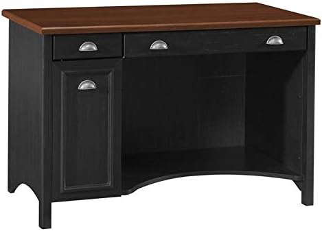 Bush Furniture Fairview Home Office Desk, Antique Black/Hansen Cherry