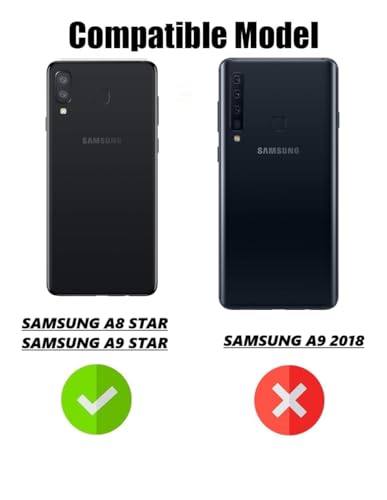 Image of COVERBLACK Soft Rubber Back Cover Compatible Model for Samsung A8 Star - Transparent