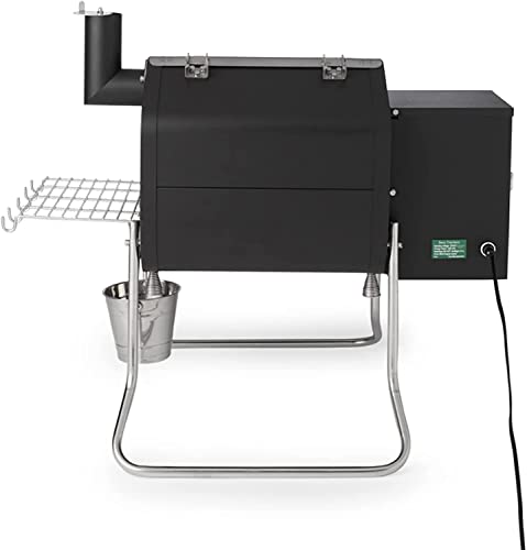 Green Mountain Davy Crockett Sense Mate Electric Wi-Fi Control Foldable Portable Wood Pellet Tailgating Grill with Meat Probe, Black - Thumbnail 3
