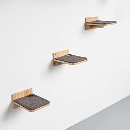 Rhrquality Juego De Escaleras Para Gatos De Pared, Tamaño Xxl, Para Gatos Grandes, Juego Con 3 Robustos Escalones De Pared Para Gatos, Accesorio Rhrquality Juego De Escaleras Para Gatos De Pared, Tamaño Xxl, Para Gatos Grandes, Juego Con 3 Robustos Escalones De Pared Para Gatos, Accesorio