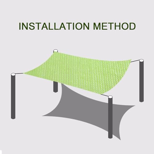 Voile d'ombrage vert fruit 3x8m avec œillets pour véranda - 6