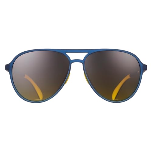 goodr Frequent Skymall Shoppers Polarized Aviator Sunglasses for Men & Women, Large Sized (Mach G), Navy Frame with Amber Gradient Lens, Dark to Light Tint, UV400 Protection, No Slip, No Bounce2