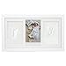 Nuby Baby Hand & Footprint Kit with Wall Decor Frame That Holds One 4 x 6 Photo & 2 Clay Print Kits for Newborn Girls & Boys, Personalized Baby Gift