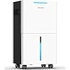 1500 Sqft Dehumidifier for Basement and Large Room 21 Pint Dehumidifiers for Home with Drain Hose Intelligent Humidity Control 3 Operation Modes 24H Timer Ideal for RV Bathroom Bedroom