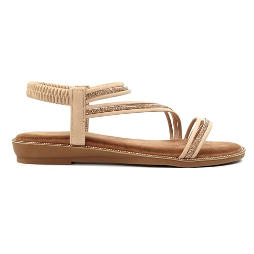 Image of Ladies Aruba Nude Sandal 5 Nude