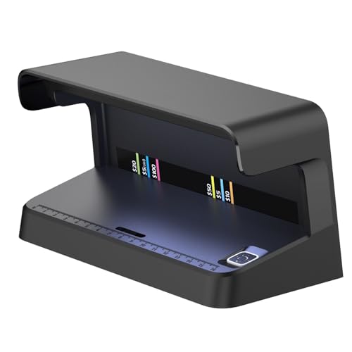 Détecteur de faux billets portable avec lumière UV – Alimenté par USB, capteur automatique, design compact pour vérification des espèces, carte d'identité, carte de crédit – Convient pour toutes les