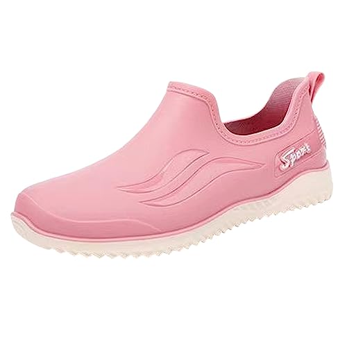 Zapatos de lluvia para mujer, cómodos y ligeros, botas de lluvia esmeriladas, botas de lluvia cortas impermeables, ligeras, antideslizantes, botas de lluvia para caminar, zapatos de jardín, botas de