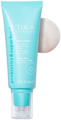 TULA Skin Care Supersize Filter Primer Blurring & Moisturizing Primer | Prime, Blur, Even Out & Protect with a Filter-Like Finish | Magic Hour, 2.02 fl. oz.
