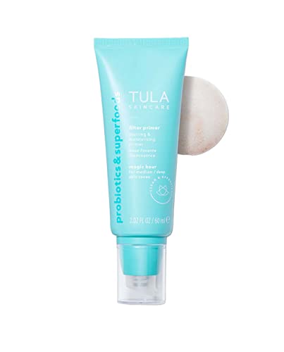 Tula Skin Care Supersize Filter Primer Blurring & Moisturizing Primer | Prime, Blur, Even Out & Protect With A Filter-Like Finish | Magic Hour, 2.02 Fl. Oz. #TOP1