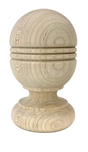 Highland Manor Wood Products Twisp Beaded Finial - 5 1/4