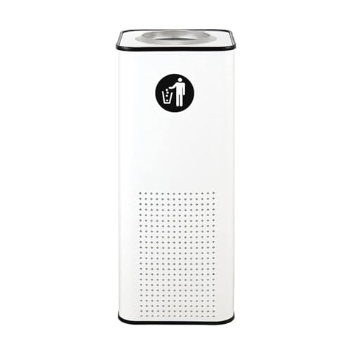 EYPKPL Cenicero de pie Cubo de Basura Cuadrado para Exteriores con Tapa, Cubos de Basura con Tapa Abierta, Cubo de Basura para Reciclaje, Cubos de Basura comerciales de Metal para Exteriores práctico