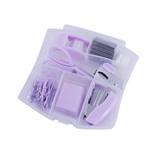 Pequeña grapadora | Juego de engrapadora en miniatura | Juego de engrapadora portátil con caja transparente, pequeña y grapadora para escritorio, para estudiantes u oficina