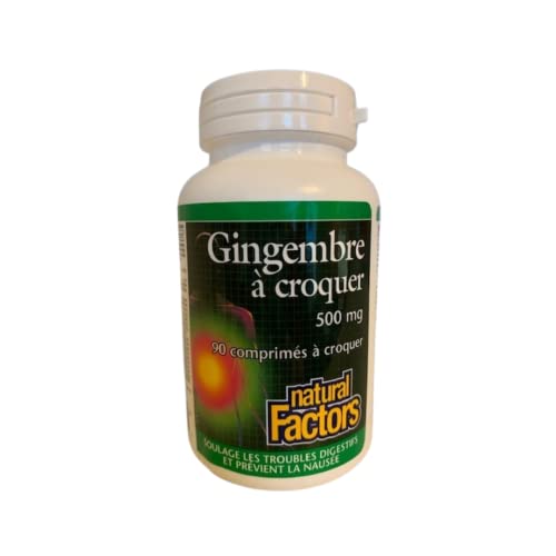 Natural Factors Chewable Ginger, 500 Mg, 90 Chewable Tablets #TOP2