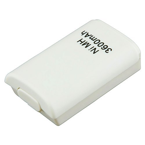 Compatible with Xbox 360 Controller Rechargeable Ni-MH Battery in White By CS Power