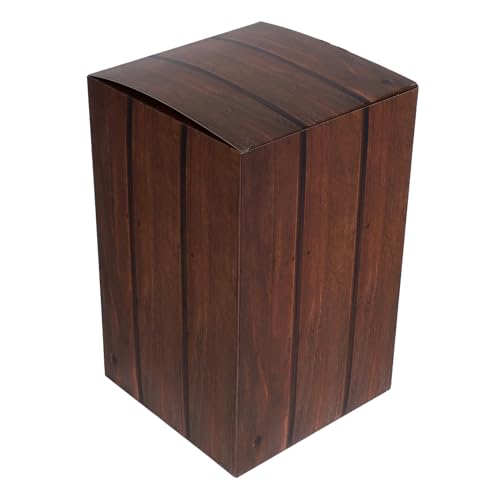 Dog Crate Furniture MUCKLILY Faux Wooden Crate Decoration Rustic Western Party Centerpiece Creative Wood Grain Paper Box for Birthday Photo Booth Prop for Cowboy Themed Scene Setup