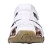 DADAWEN Boy's Girl's Leather Closed Toe Outdoor Sport Sandals (Toddler/Little Kid/Big Kid) White US Size 10 M Toddler