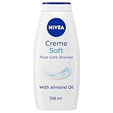 NIVEA Care Shower Creme Soft (750 ml), Caring Body Wash Enriched with Almond Oil, Moisturising Shower Gel with Vitamin C and E, Skin Moisturiser with Mild Scent