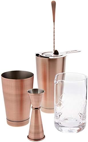 Barfly Essential Deluxe Mixing Cocktail Kit, Antique Copper (M37131ACP)