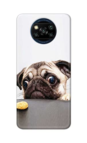 Image of PRINTFIDAA� Printed Hard Back Cover Case for Mi Poco X3 | Poco X3 Pro | Poco X3 NFC Back Cover (Pug Dog) -2808