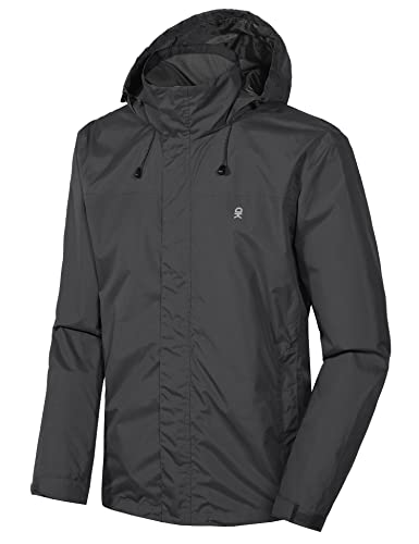 Little Donkey Andy Men's Waterproof Rain Jacket Outdoor Lightweight Rain Shell Coat