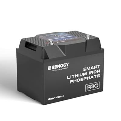Renogy 12V 100Ah Bluetooth Self-Heating Lithium LiFePO4 Deep Cycle Battery, 5000+Deep Cycles, dust-proof IP67, Backup Power for RV, Cabin, and Marine Applications-Pro Series