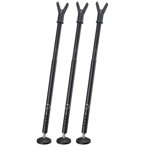 CALCHELE Sliding Door Security Bar 3 Pack, 20.5-51.8 Inch Adjustable Door Stoppers Security Sliding Glass Door Security Bar, Heavy Duty Window/Patio Door Security Bars Black