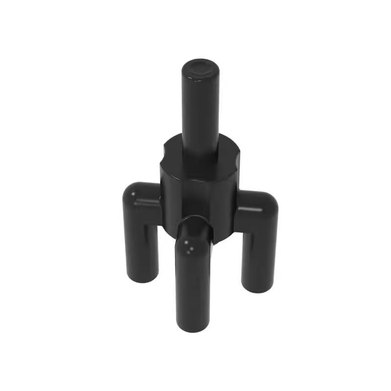 2566 Ornaments Plant, Palm Tree Top, 4 Top Bars, 1 Bottom Bar 50 Pieces GDS-1217 Compatible with Lego Building Blocks Color:Black