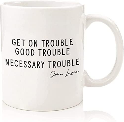 Comparison: Best Microwave John Lewis 5 ASECFG Civil Rights Good Trouble Necessary Trouble John Lewis 11oz White Ceramic Cup 1pc Microwave & Dishwasher Safe for Coffee Tea Fits Home Office Gift