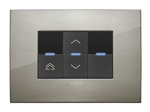 Plaque triple pour interrupteur Vimar 19653.04 Classic 3 postes coloris titane - 4