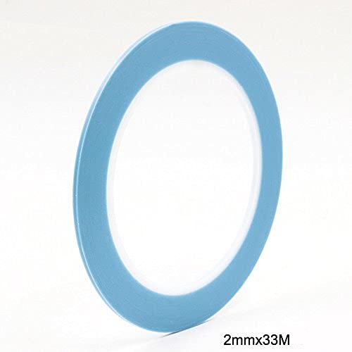 High-Temp Vinyl Fine Line Fineline Masking Tape Automotive Curves Car Auto Paint 2Mm X 33M/Roll 5Pcs #TOP1