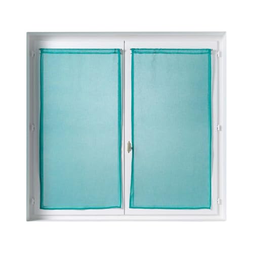 1001kdo Paire de Voilage 60 x 160 cm Sandro Bleu