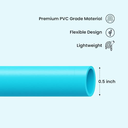 Image of IFFCO Urban Gardens - Hose Pipe 10 Meters - 0.5 Inch PVC Garden Hose Pipe - Flexible, Kink-Resistant Pipe for Gardening & Outdoor Use - Lightweight, Durable & Flexible, Water Pipe for Garden