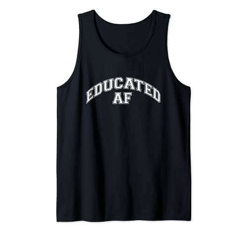 EDUCATED AF Educado AF Graduación Meme Camiseta sin Mangas